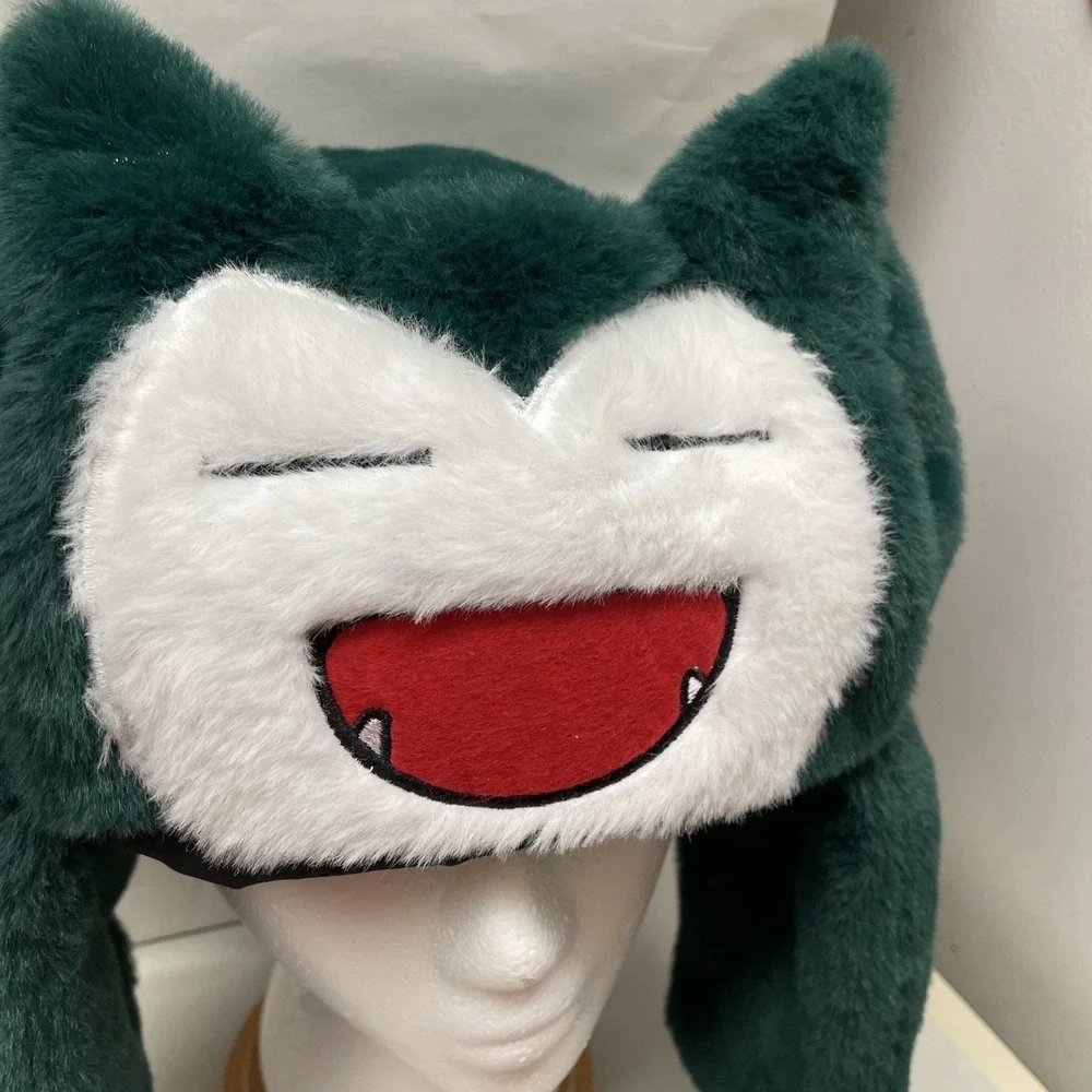 Y2K Japanese Cartoon Anime Snorlax Hat Blue Ushanka Hat Cute Warm Winter Hat